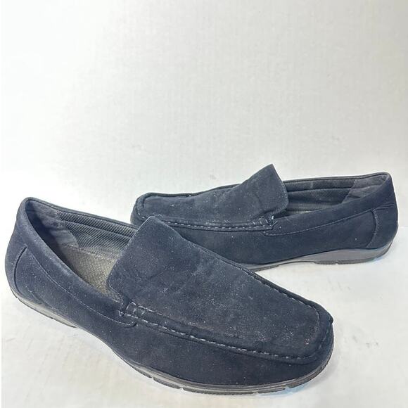 Dexter Size 9 Men Black Suede Slip On Flat Loafers Shoes Business Casual Travel - Picture 4 of 9